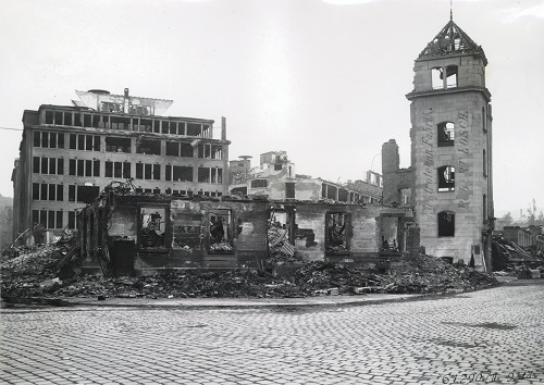 1944-Das durch Fliegerbomben zerstörte Bosch-Werk Stuttgart
